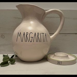 Rae Dunn margarita pitcher and salt holder